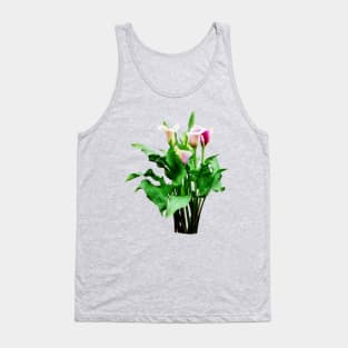 Lioies - Pink and White Calla Lilies Tank Top